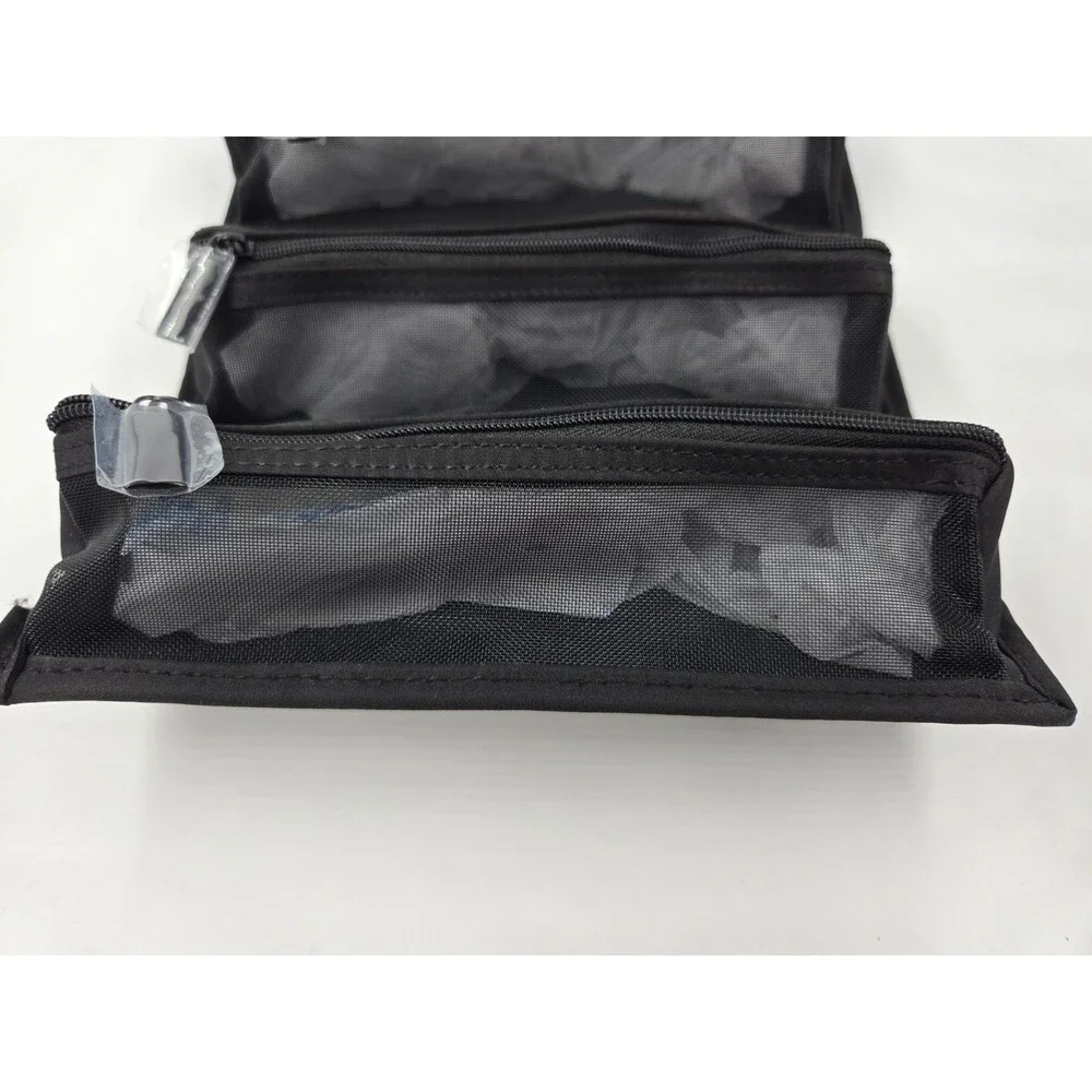 NEW Make Up For Ever Professional Paris Large Black Double Snap & Zip Makeup Bag